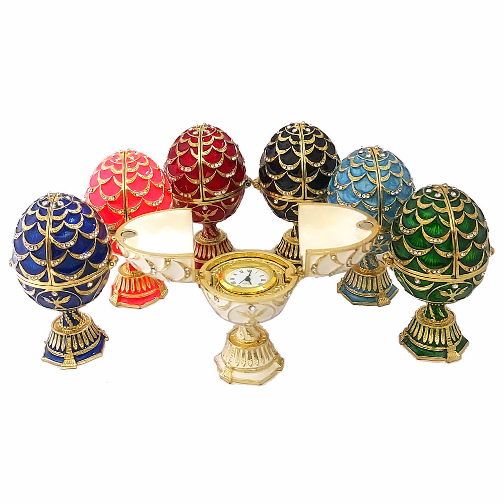 Яйце-скринька Ажурне з годинником Фаберже Київ - фото 1