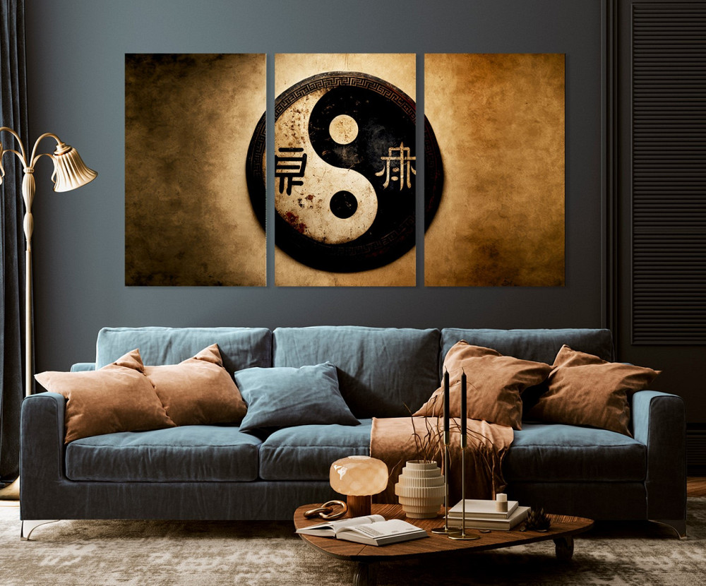 Модульна картина у вітальню/ спальню Інь-Янь ART-108_3A 70х130 см Київ - фото 3