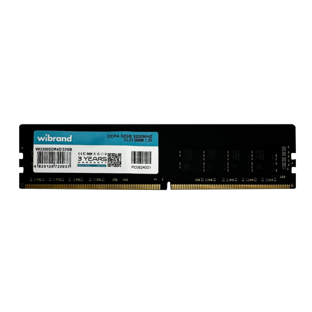 DDR4 Wibrand 32GB 3200MHz CL22 DIMM (WI3200DDR4D/32GB) Київ - фото 1