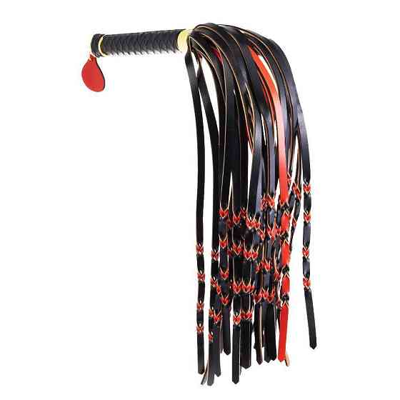 Флоггер LOCKINK SEVANDA Red & Black Braided Tail Flogger Sex Aura Киев