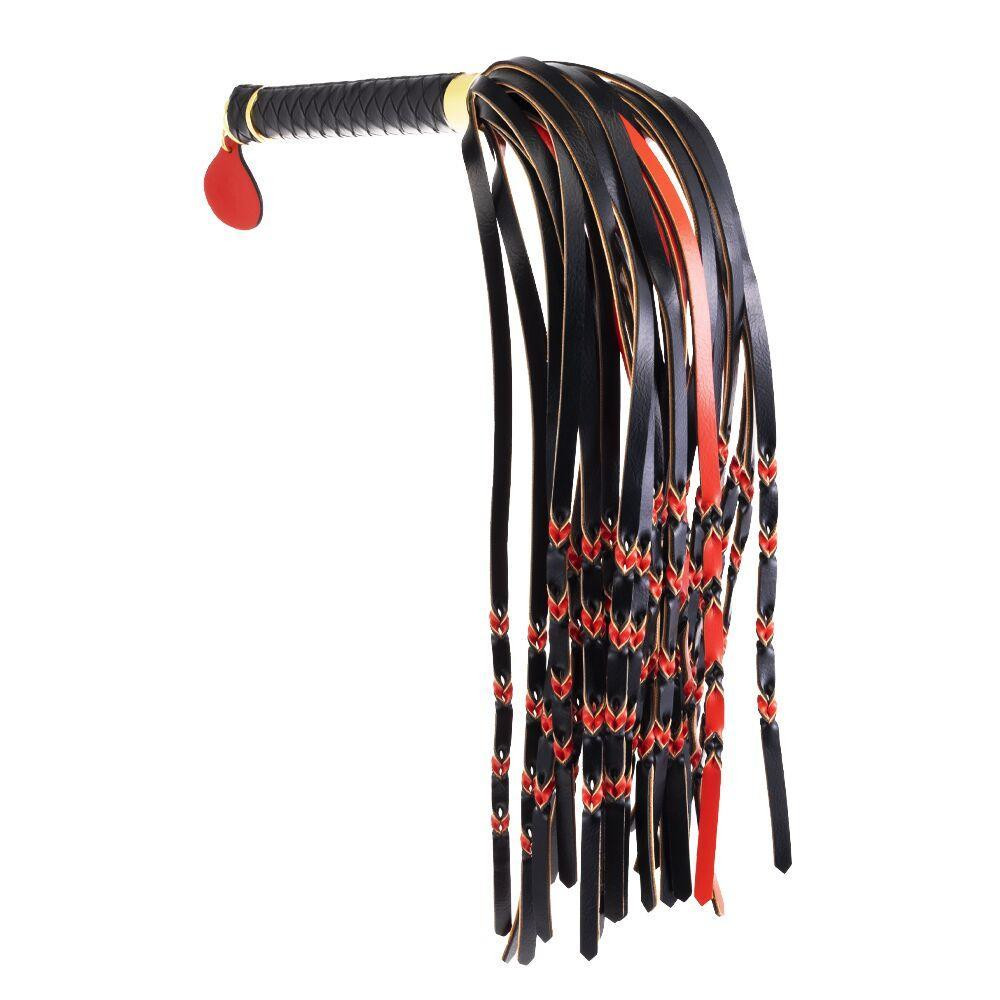 Флоггер LOCKINK SEVANDA Red & Black Braided Tail Flogger Sex Aura Киев - изображение 1