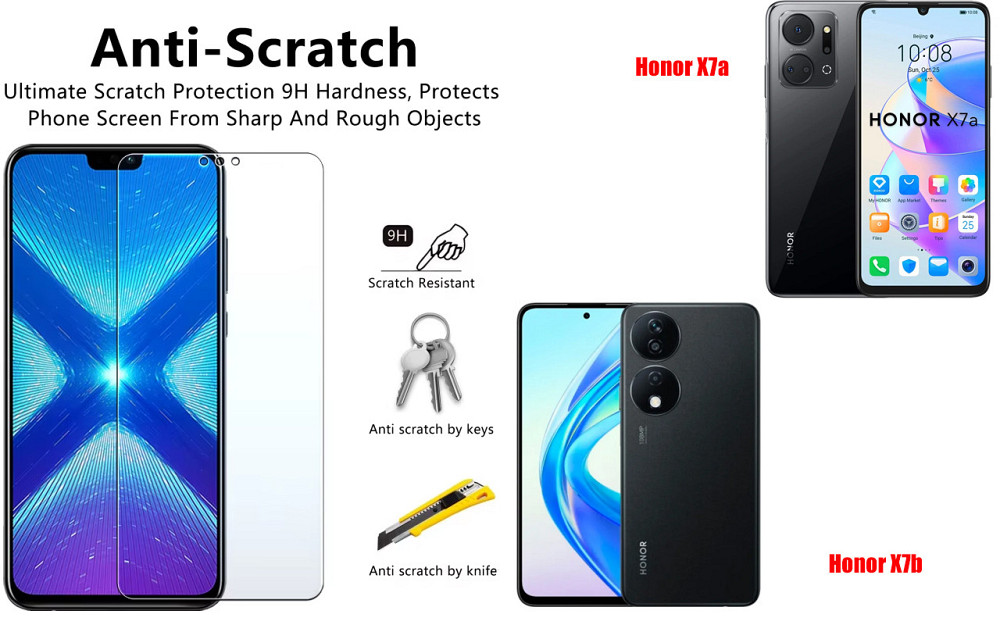 Защитное стекло NeoGlass для Honor X7a, Honor X7b – ультрапрозрачное и устойчивое Киев - изображение 1