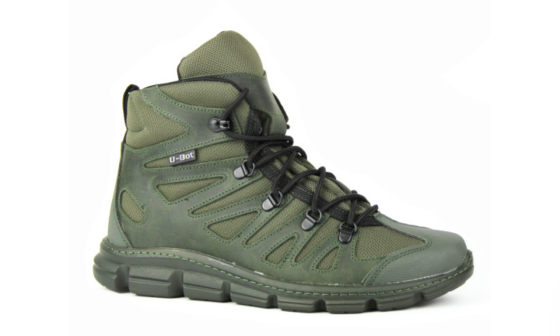 Тактичні черевики зелені, демісезонні, шкіряні, посилена п’ятка, прошиті, зручні для активного відпочинку Львів