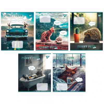 Тетрадь Yes Funny pets 36 листов клетка (767064) Винница