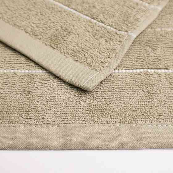 Махровое кухонное полотенце с полосками 30х50 см 400г/м2 GM Textile (Капучино) Сумы