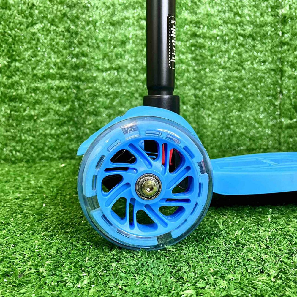 Самокат триколісний iTrike з підсвічуванням коліс Блакитний (JR 3-003-BL) Чернигов - изображение 5