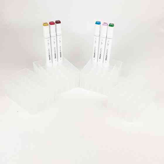 Подставка для маркеров органайзер для канцелярских принадлежностей на 100 ячеек Прозрачная Каменец-Подольский