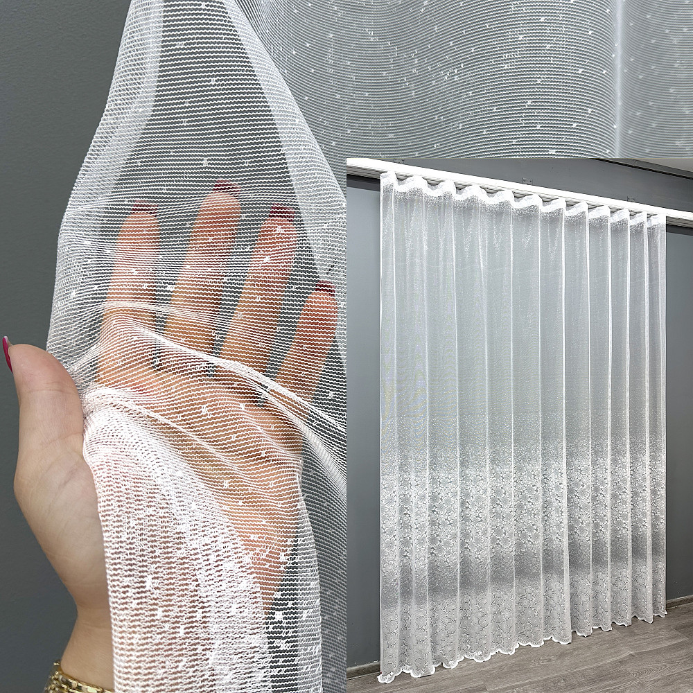 Тюль жакард "Преміум" колір білий 1782т Київ - фото 1