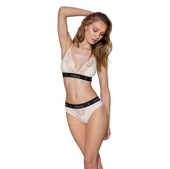 Трусики з широкою гумкою і мереживом Passion PS001 PANTIES L, ecru Sex Aura Київ