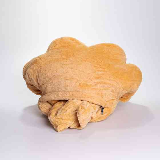 Yiwu М'яка іграшка-подушка з пледом і муфтою 3 в 1 Лапка 40×40×25 (см) Помаранчевий Yiwu 520-18 Коломия