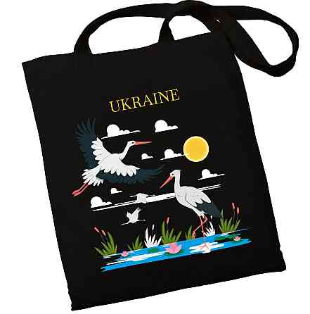 Екошопер BookOpt ВК4065 Ukraine «Журавлі» Символ щастя Чорний Київ