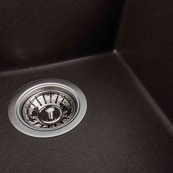 Гранітна мийка для кухні VALESO 4150 SOKIL матова Темна скеля Коломыя