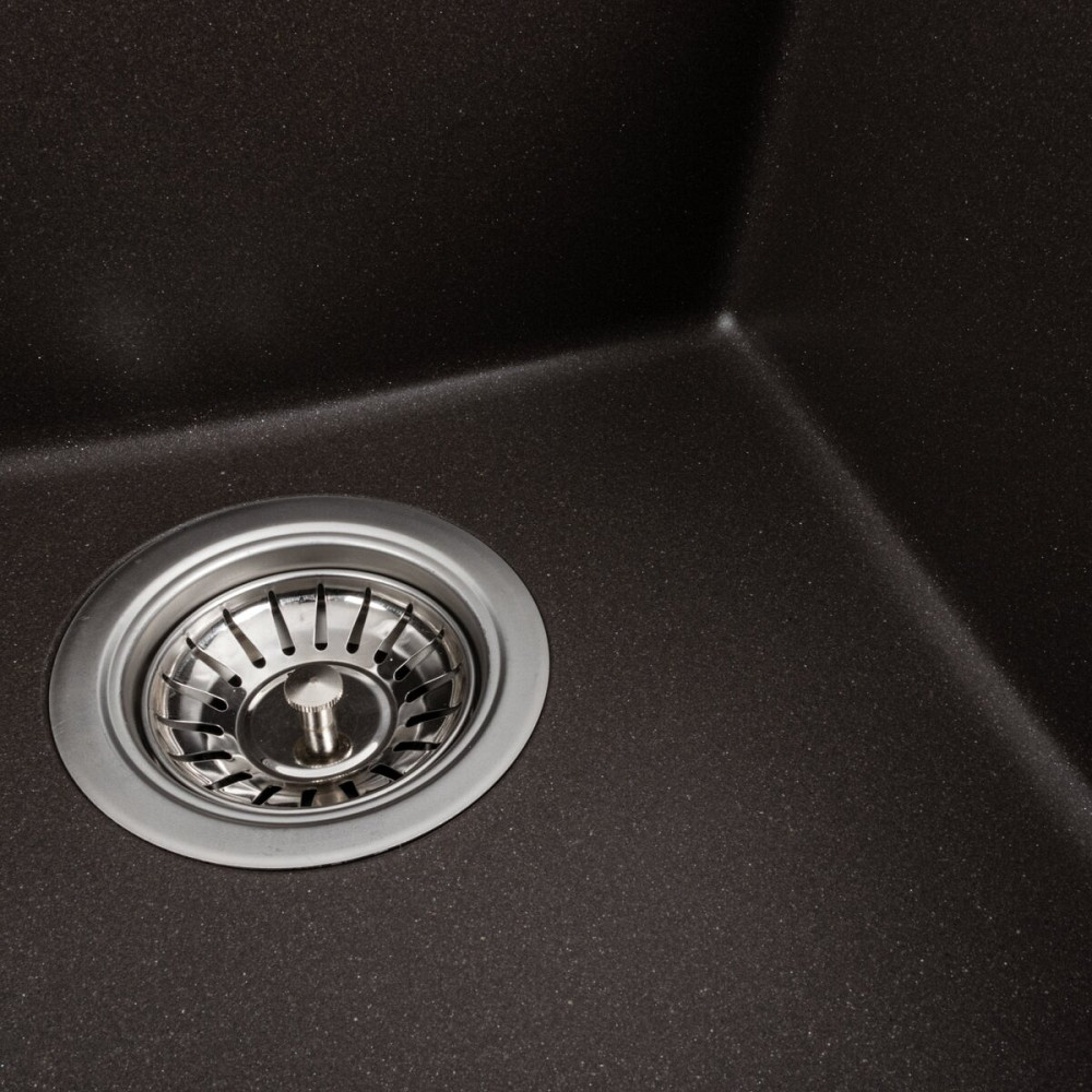 Гранітна мийка для кухні VALESO 4150 SOKIL матова Темна скеля Коломыя - изображение 5