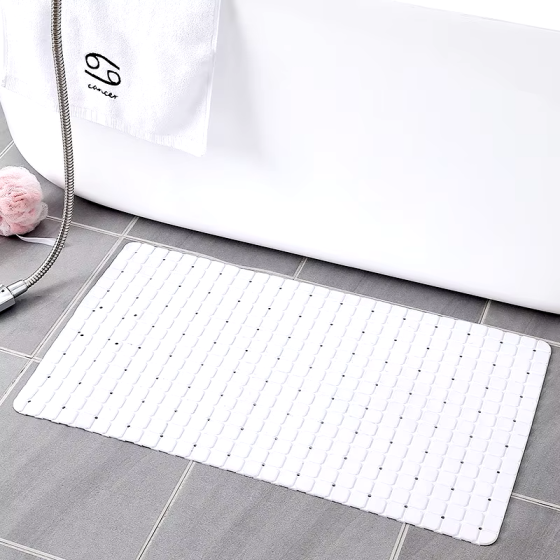 Килимок гумовий для ванної та душу колір білий Кам'янець-Подільський