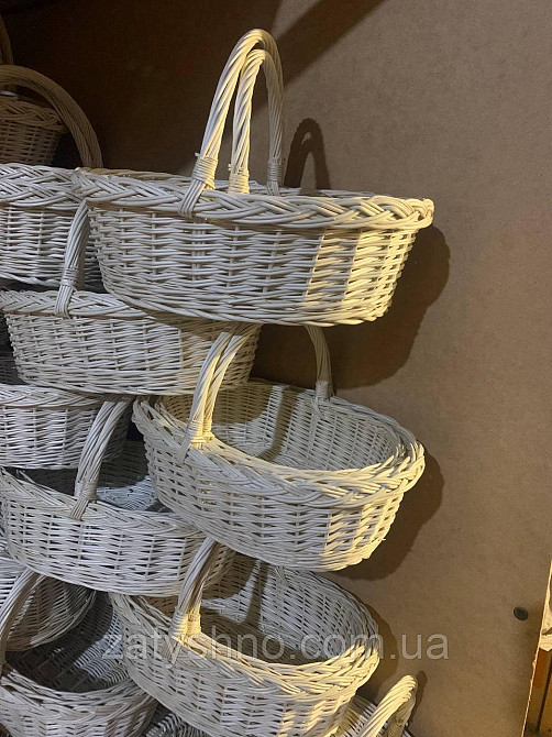 Кошики з ручкою, білі, в наборі 2 шт. Київ - фото 1
