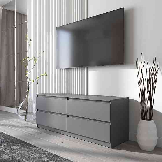 Тумба под телевизор VAYS R-6, 4 ящика без ручек, ЛДСП, 140×40×53 см Львов