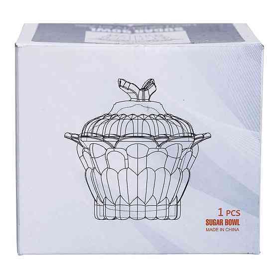 Стеклянная конфетница с крышкой Ø9 см прозрачная Киев