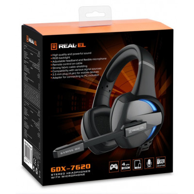 Навушники REAL-EL GDX-7620 Black Вінниця - фото 9