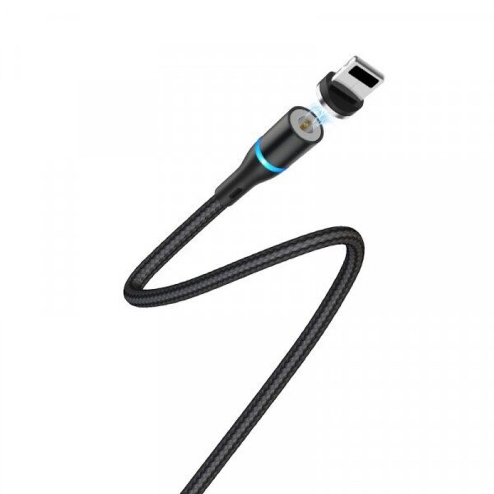 Кабель BOROFONE BU16 Skill magnetic Lightning, 1.2m, nylon braid, aluminum alloy connectors Black Київ - фото 1