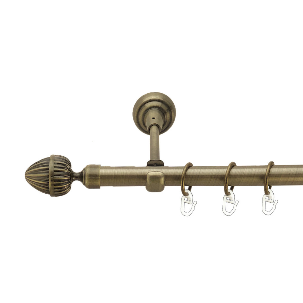 Карниз Orvit Одеон металевий однорядний відкритий Антик 19 мм 300 см (3993921) Львів - фото 1