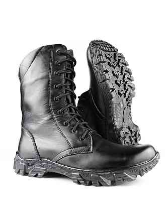 Чоловічі військові шкіряні берці демісезонні   чорні, тактичні якісні шкіряні берці весна осінь Львів