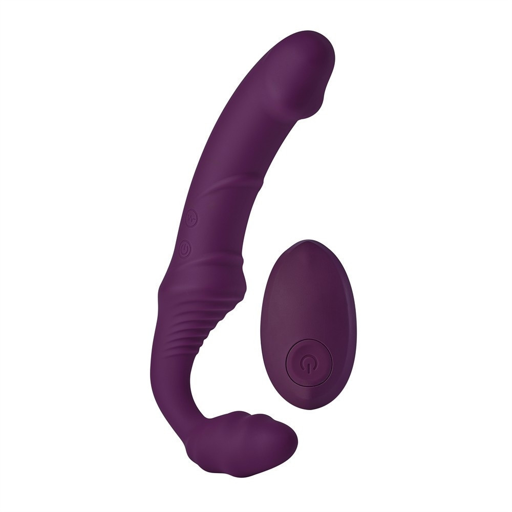 Безремневой вибрострапон Dream Toys Storm с дистанционным пультом, фиолетовый Sex Aura Киев - изображение 1