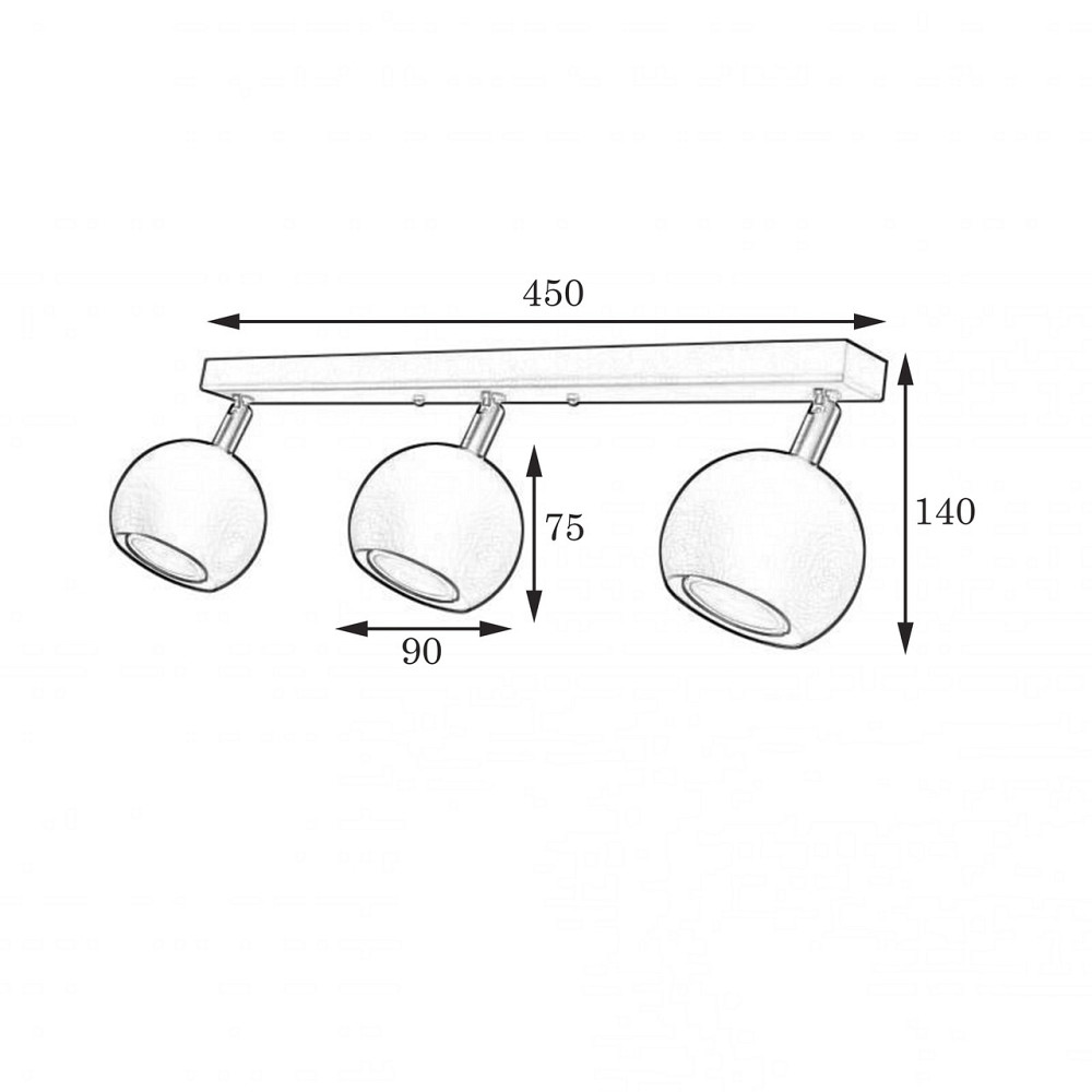 Світильник на планці з поворотними плафонами Е27-3 Core NL 11151-3 BK Київ - фото 6