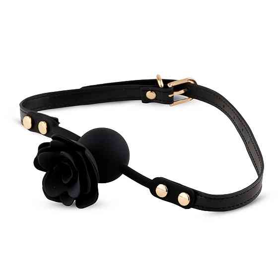 Кляп Black Rose Ball Gag, чорний Sex Aura Київ
