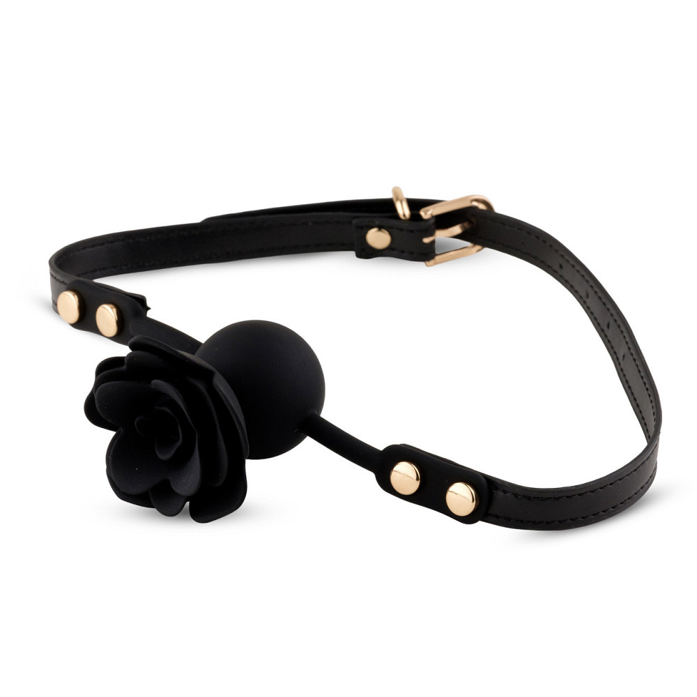 Кляп Black Rose Ball Gag, чорний Sex Aura Київ - фото 1