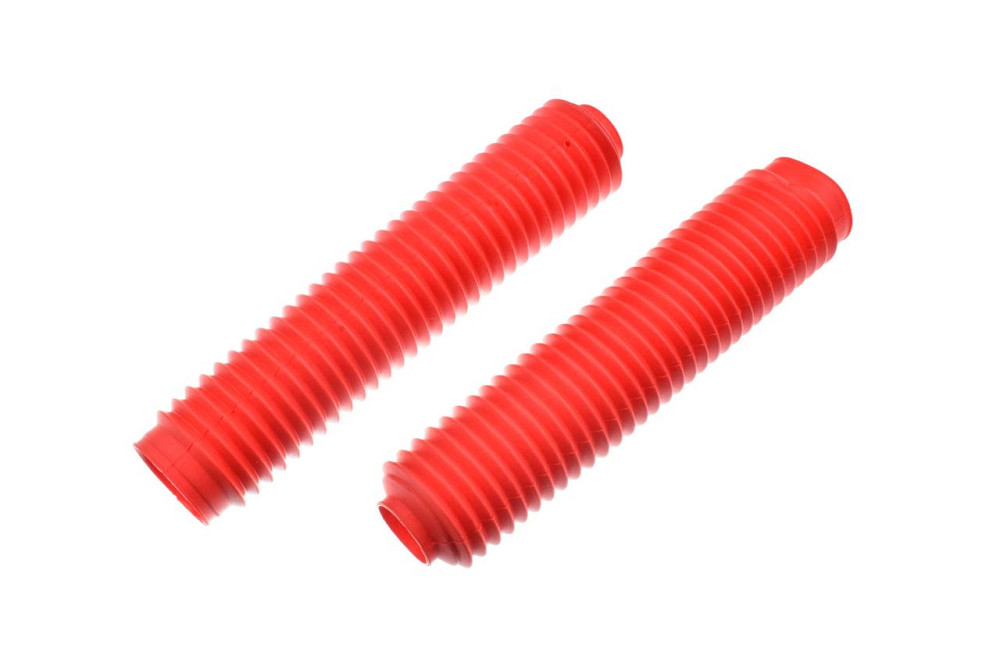 Гофри передньої вилки (пара) універсальні L-330mm, d-40mm, D-55mm (червоні) Мукачево - фото 1