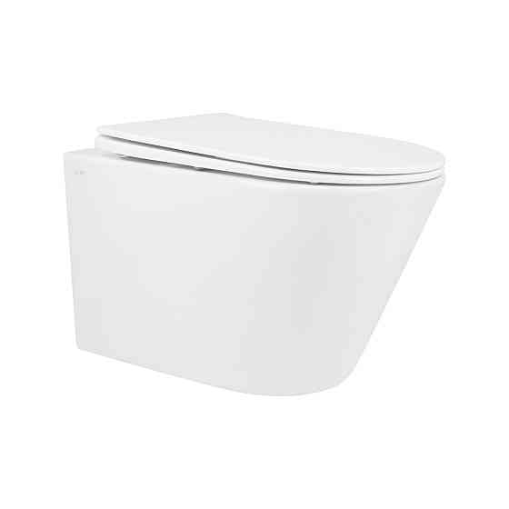 Унітаз підвісний Qtap Swan безобідковий із сидінням Soft-close QT16335178W Київ