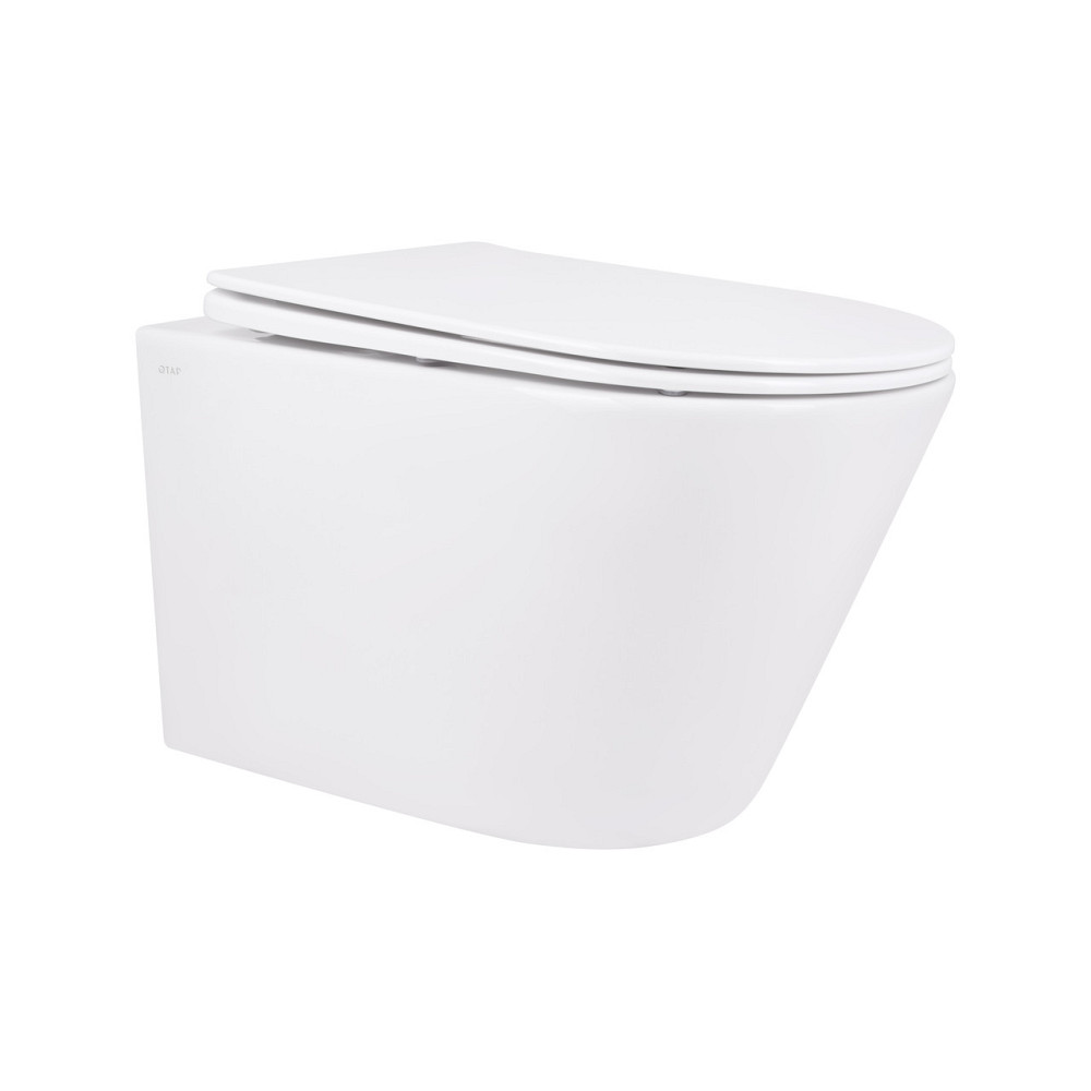 Унітаз підвісний Qtap Swan безобідковий із сидінням Soft-close QT16335178W Київ - фото 1