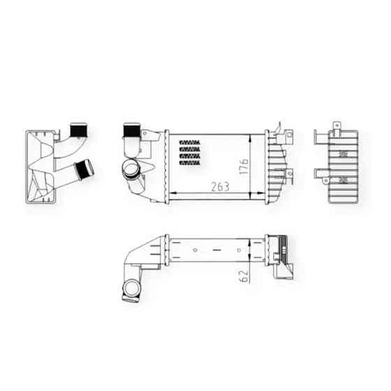Радиатор интеркулера автомобиль Опель Astra H, Zafira 1.3-1.9D 04- Мукачево