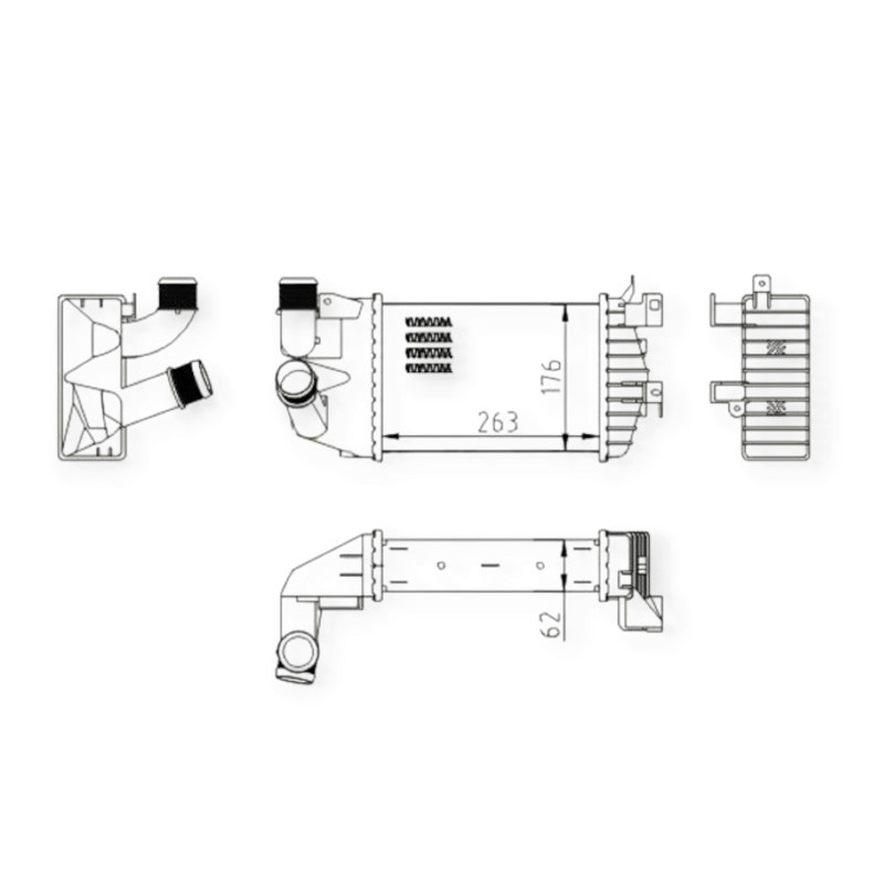 Радиатор интеркулера автомобиль Опель Astra H, Zafira 1.3-1.9D 04- Мукачево - изображение 1