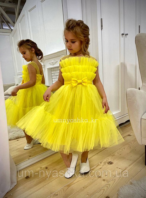 Жовте нарядне плаття на дівчинку костюм Сонечко, Курча, Качечка, Кульбаба Кривий Ріг - фото 6