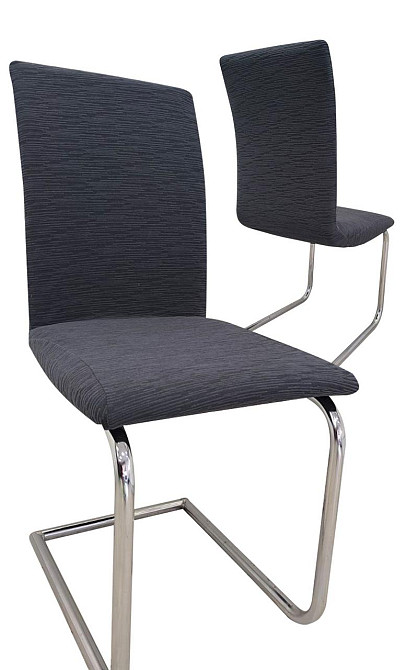 Універсальний натяжний чохол на стілець зі спинкою абстракція жаккард мілано Royan Граффіт 00903 Біла Церква - фото 4