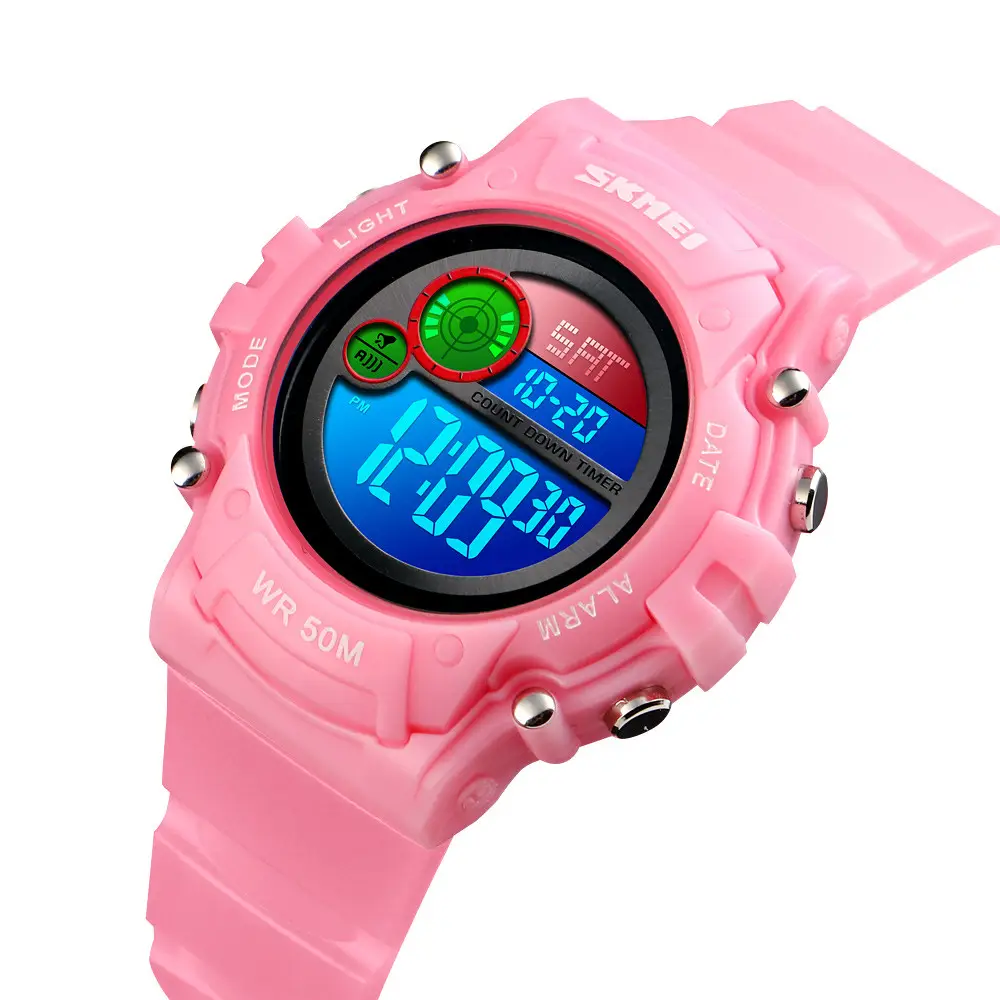 Детские спортивные наручные часы Skmei 1477 (Розовые) Винница - изображение 5