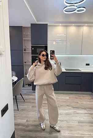 Базовий жіночий костюм з об’ємним худі Сірий 48/52 Харків