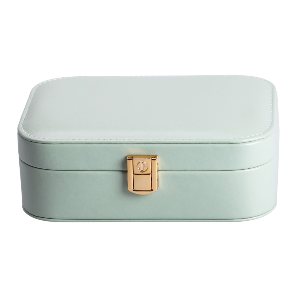 Yiwu Скринька для прикрас з еко шкіри 20×14×7 см із дзеркалом органайзер для ювелірних виробів Коломыя - изображение 5