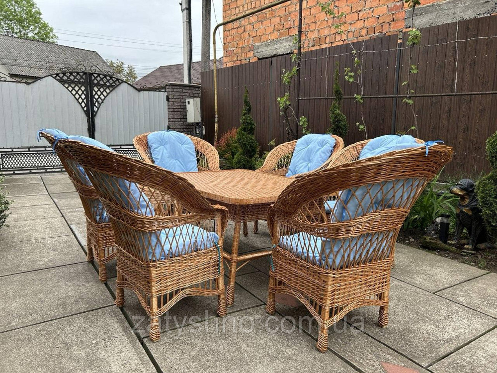 Меблі плетені з великим столом Київ - фото 5