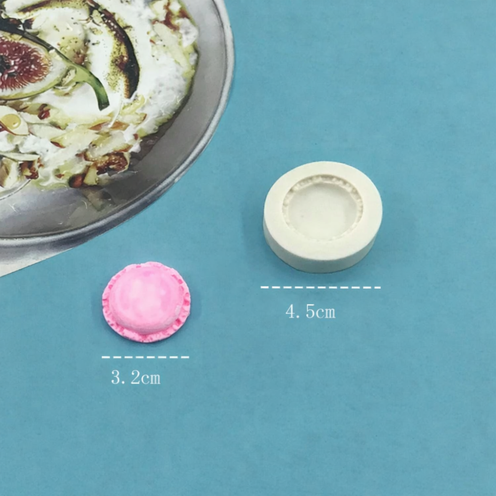 Силіконовий молд Макарун 45 мм сірий Київ - фото 7