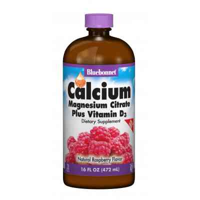 Вітамінно-мінеральний комплекс Bluebonnet Nutrition Рідкий Кальцій Цитрат Магнію + Вітамін D3, Смак Малини, 1 (BLB-00694) Вінниця