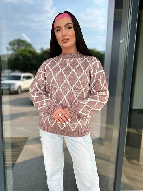 Женский модный вязаный свитер с орнаментом. 42-56р Киев - изображение 5