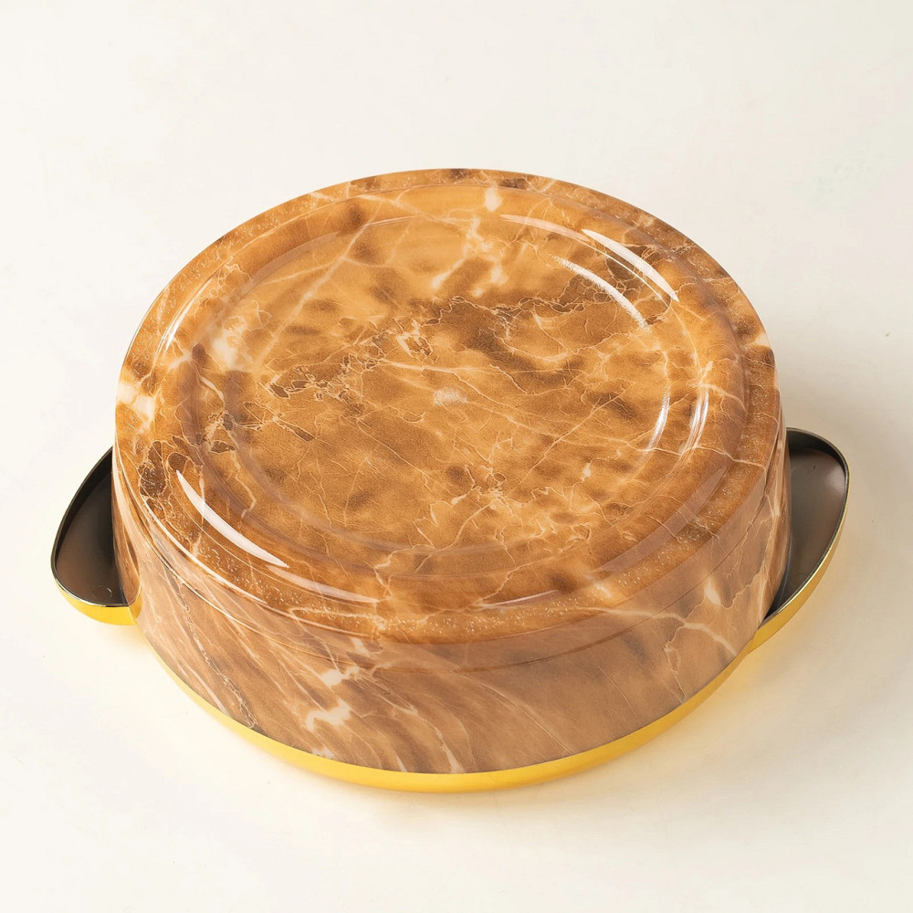 Набор термосов для еды 3в1 термоконтейнеры для сервировки стола, для хранения горячей и холодной пищи 2.5-2-1.5 л,коричневый Каменец-Подольский - изображение 6