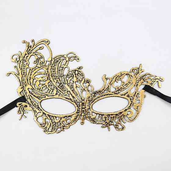 Ажурна маска на обличчя one size золотистий Київ