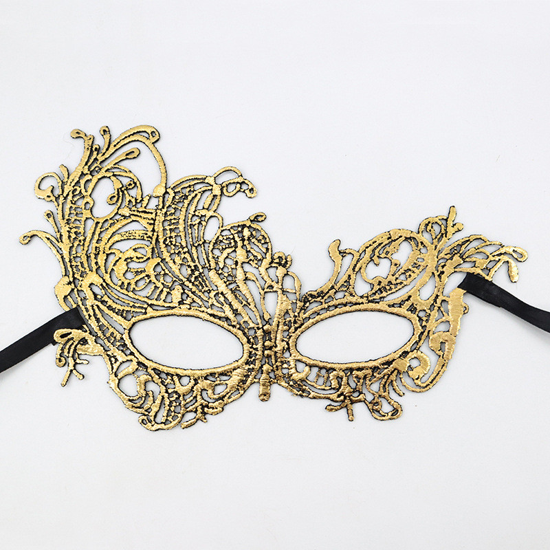 Ажурна маска на обличчя one size золотистий Київ - фото 4