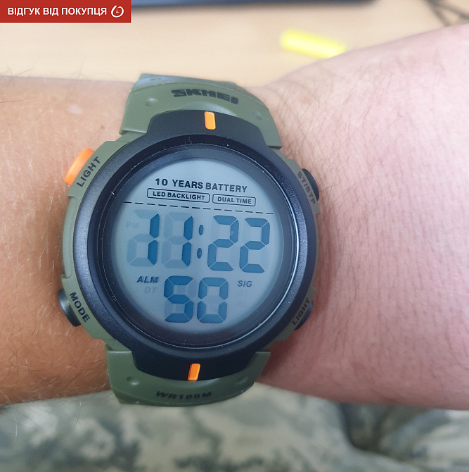 Годинник чоловічий тактичні Skmei Neon 10 Bar Зелений Вінниця - фото 19