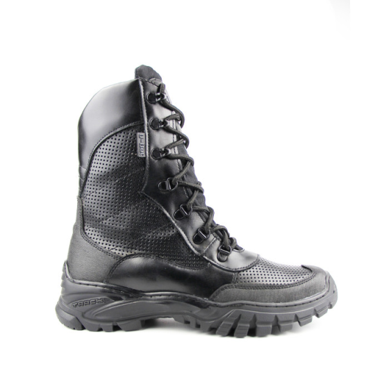 Берці чоловічі чорні тактичні літні військові, шкіряні, прошиті, для армії та служби Львів