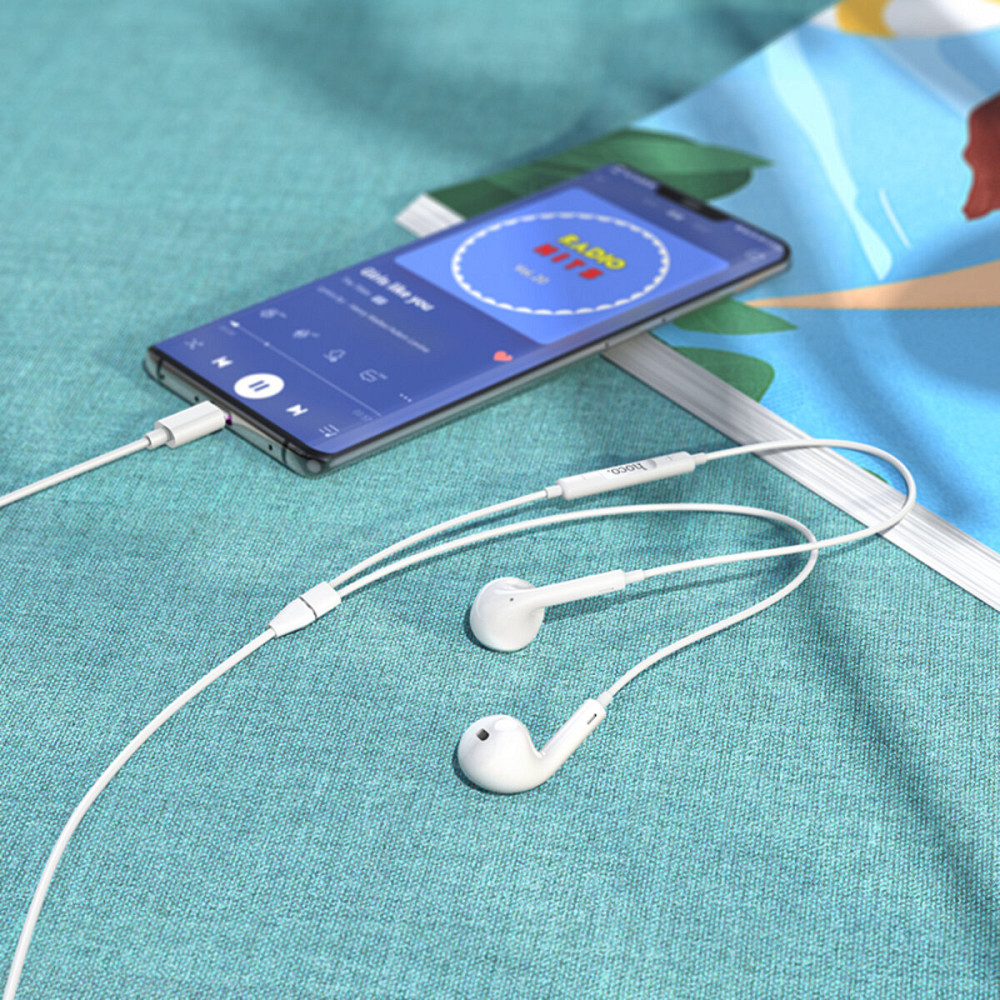 Навушники HOCO M1 Max crystal earphones for Type-C with mic White Киев - изображение 3
