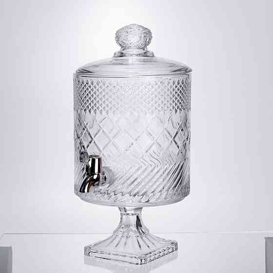 Скляна лимонадниця з краном на підставці 4.5 л Київ